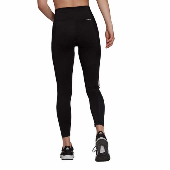 NWT BLACk adidas‎ Ladies' 3-Stripe Tight with Mesh - Picture 3 of 10
